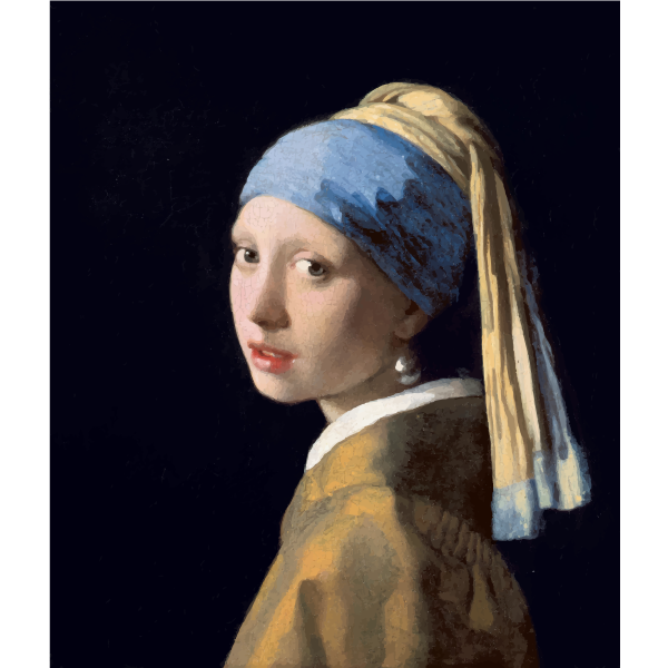 SVG Girl with a Pearl Earring Johannes Vermeer
