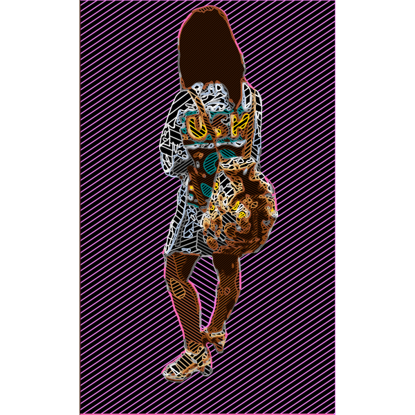SVG Girl with backpack