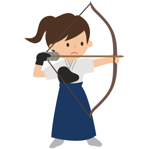 SVG Girl with bow and arrow