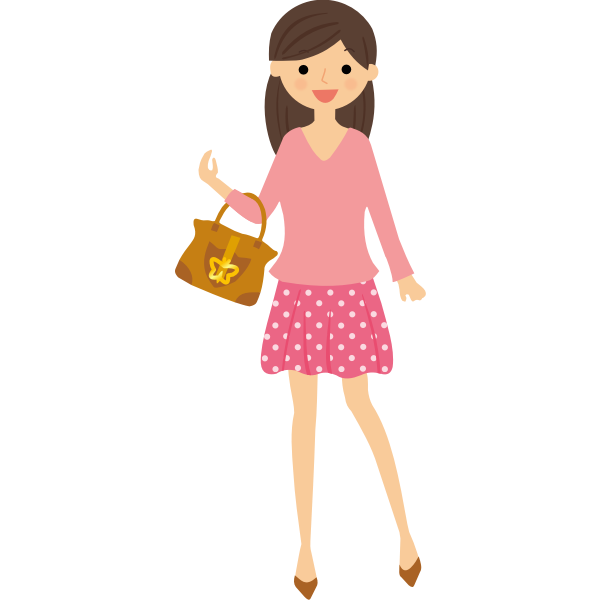 SVG Girl with butterfly purse