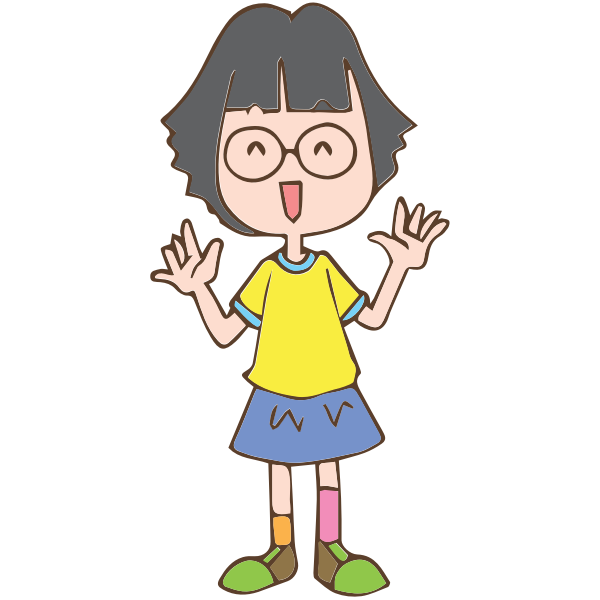 SVG Girl With glasses vector image