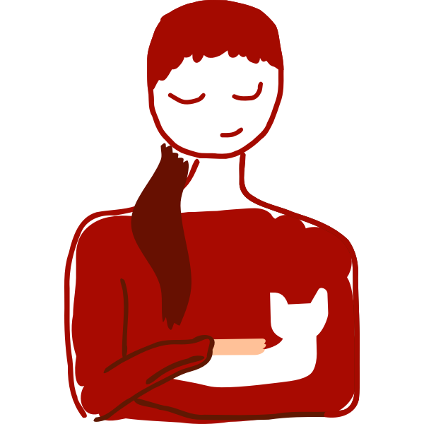 SVG Girl with kitten by Rones