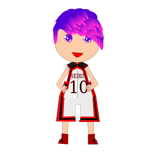 SVG Girl with purple short hair