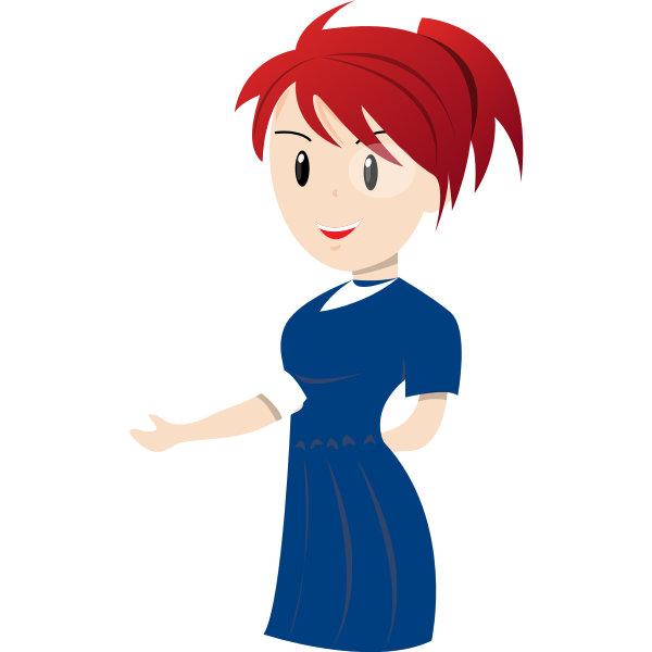 SVG Girl with red hair