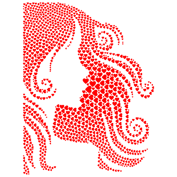 SVG Girl with red hair image