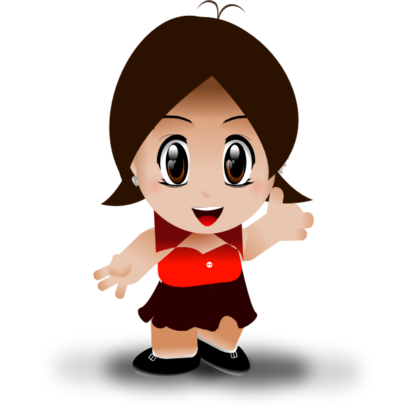 SVG Girl with shadow