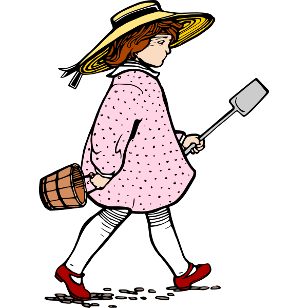 SVG Girl with shovel