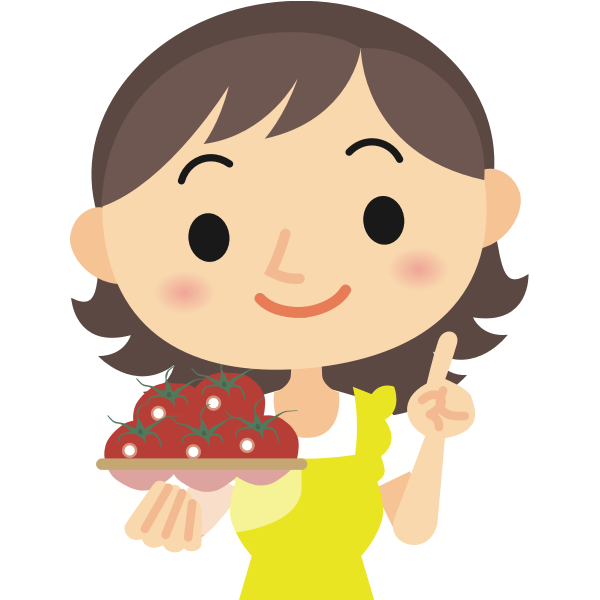 SVG Girl with tomatoes
