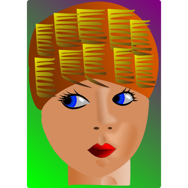 SVG Girl with unusual hair