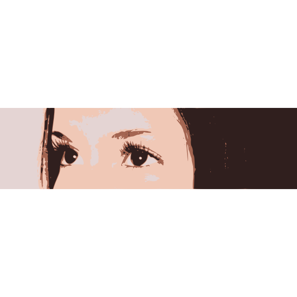 SVG Girl039s eyes vector image