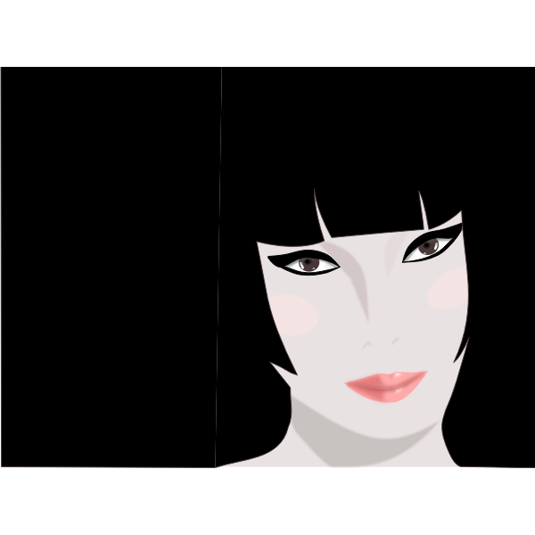 SVG Girl039s face anime