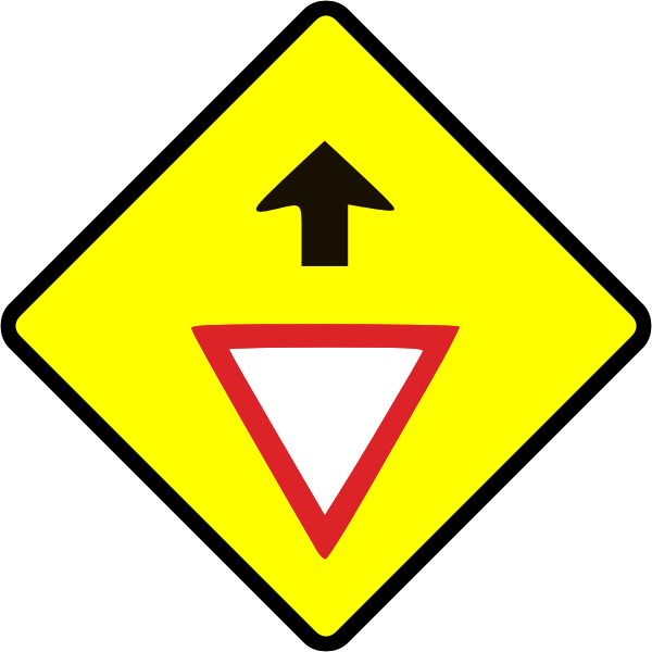 SVG Give way caution sign vector image