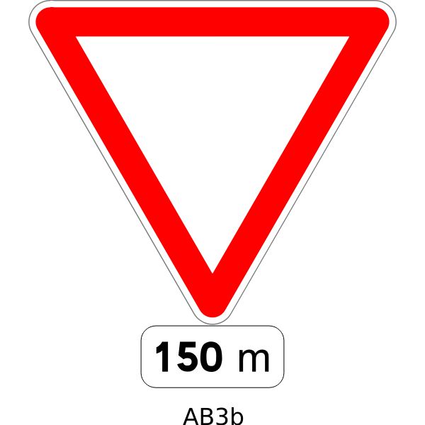 SVG Give way road sign vector image