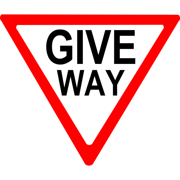 SVG Give way sign roadsign vector image