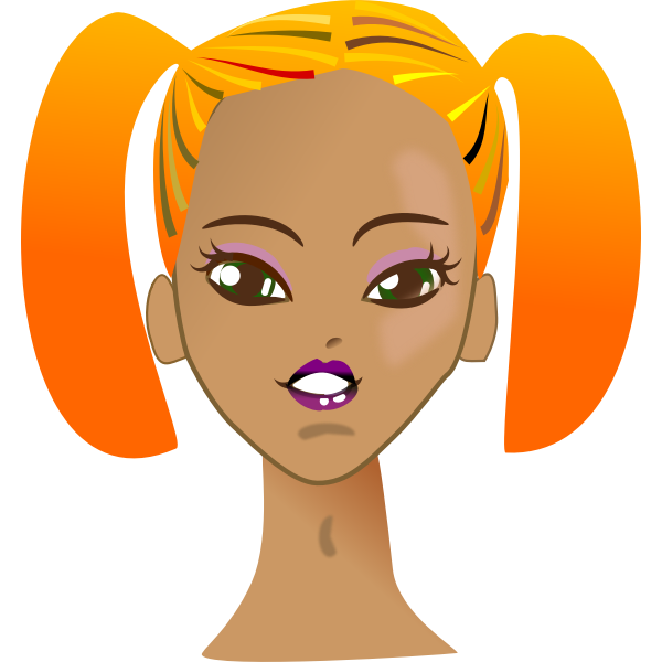 SVG Glam doll vector image