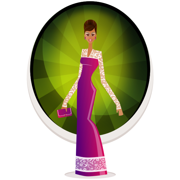 SVG Glamorous girl vector graphics