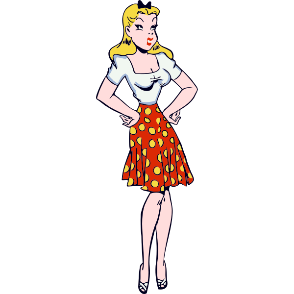 SVG Glamorous retro model