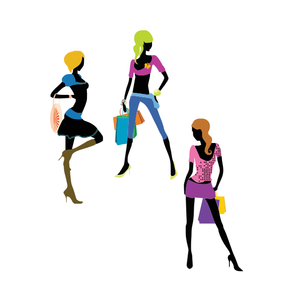 SVG Glamour girls vector image