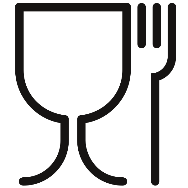 SVG Glass and fork sign vector image