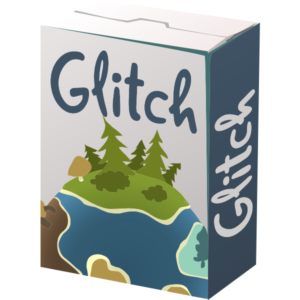 SVG Glitch brand box vector illustration