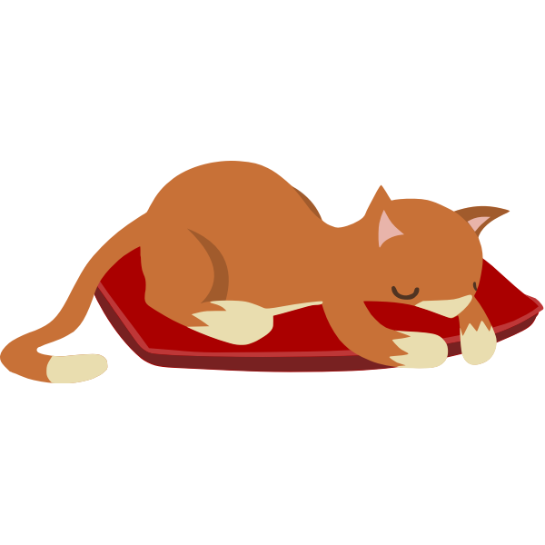SVG Glitch Sleeping Cat