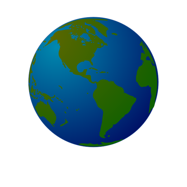 SVG Globe facing North and South America vector drawing