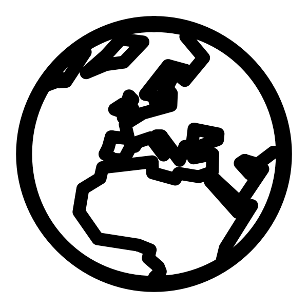 SVG Globe monochrome