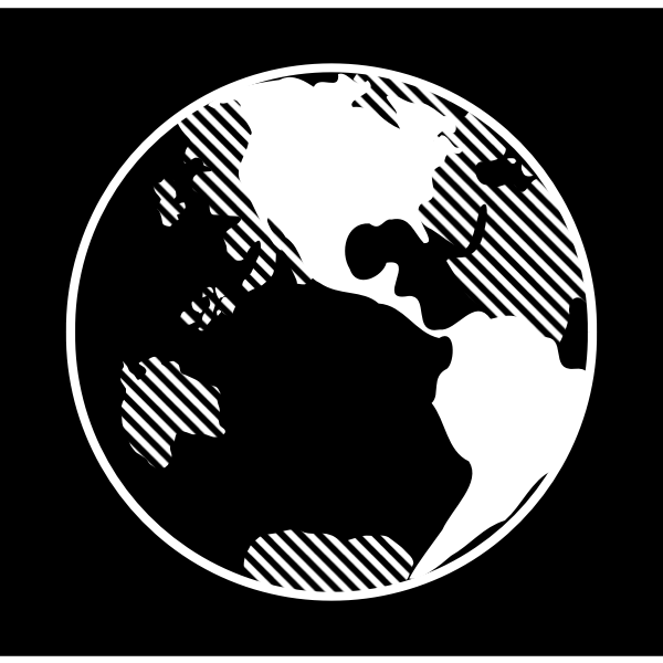 SVG Globe with borders vector clip art