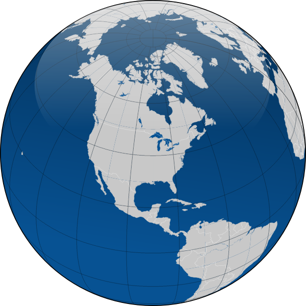 SVG Globe with borders vector clip art