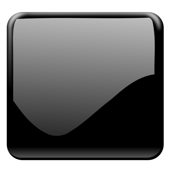 SVG Gloss black square decorative button vector drawing
