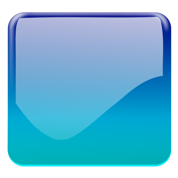 SVG Gloss cyan square decorative button vector clip art