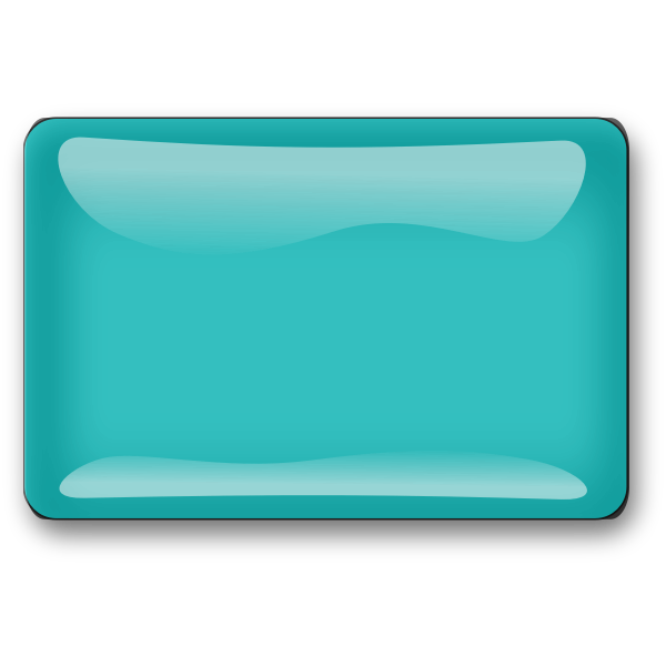 SVG Gloss light blue square button vector image