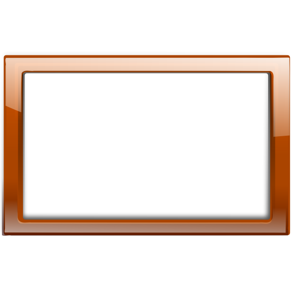 SVG Gloss transparent brown frame vector drawing