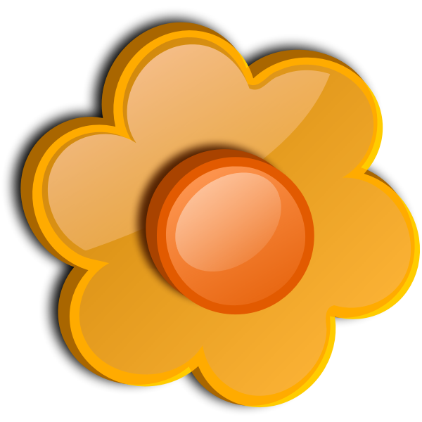 SVG Gloss yellow flower vector illustration