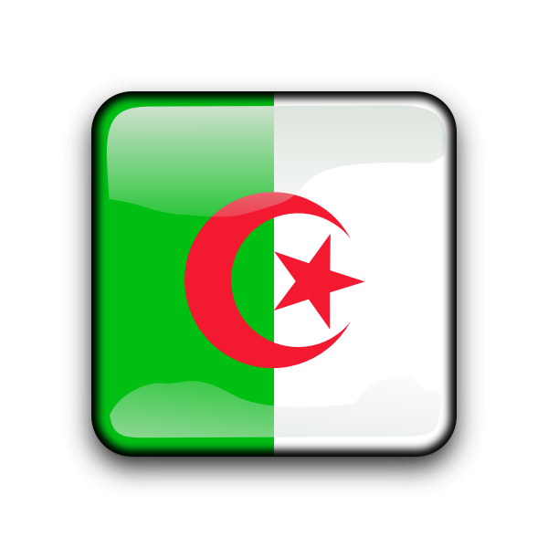 SVG Glossy Algerian vector flag