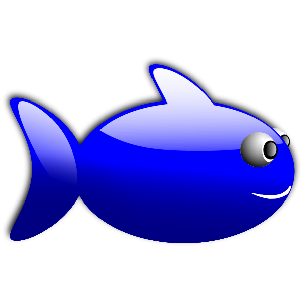 SVG Glossy blue fish vector illustration
