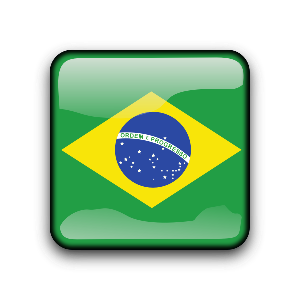 SVG Glossy Brasil vector button
