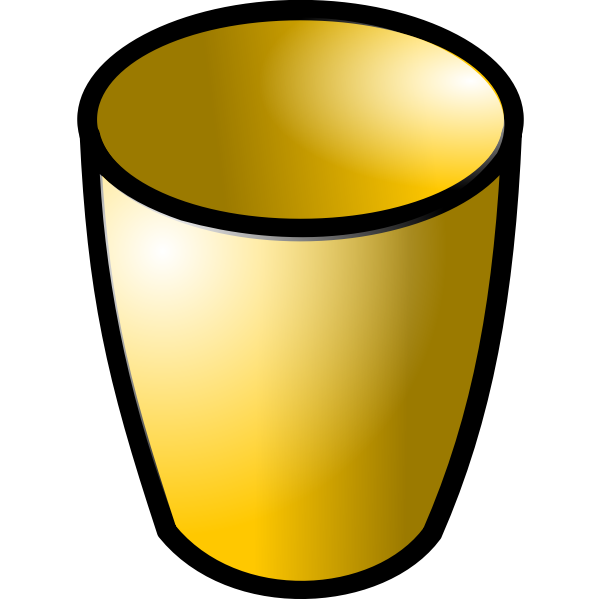 SVG Glossy brown pot vector drawing