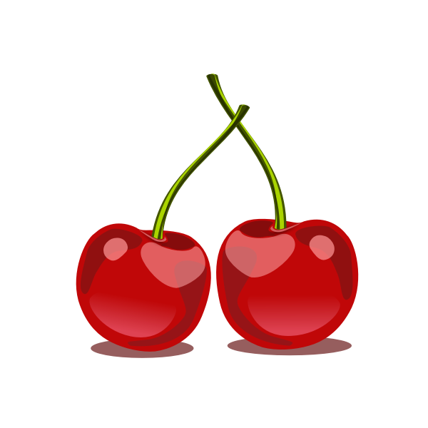 SVG Glossy cherry fruit