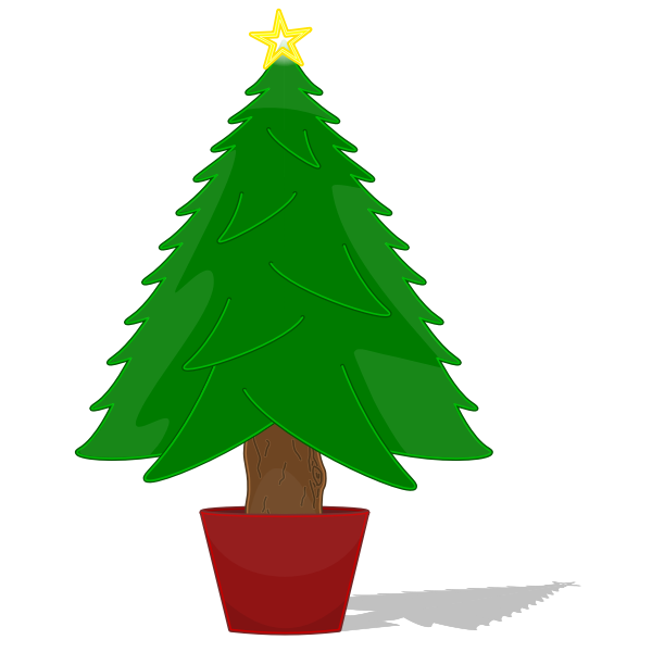 SVG Glossy Christmas Tree Vector