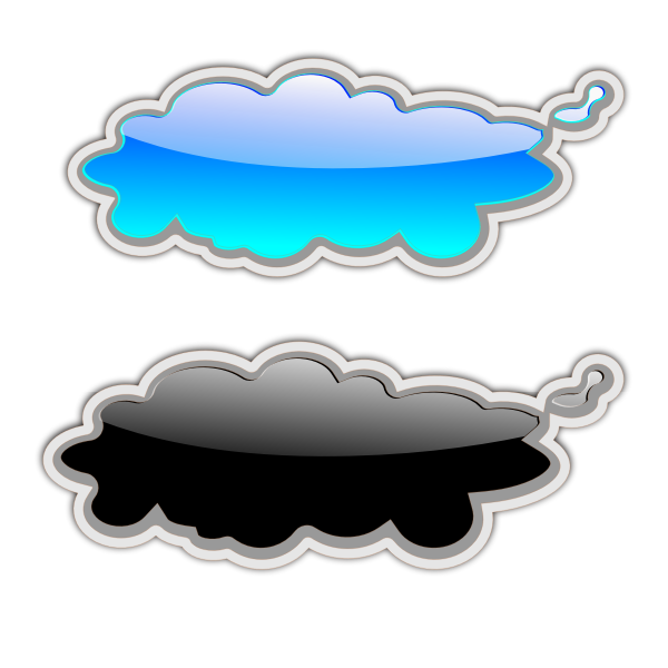 SVG Glossy clouds vector image