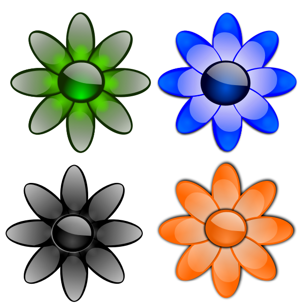 SVG Glossy daisy petals vector image