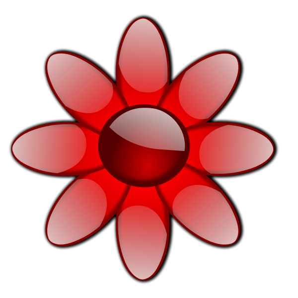 SVG Glossy flower vector image