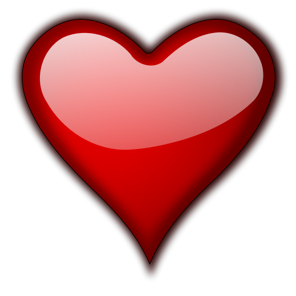 SVG Glossy heart vector illustration