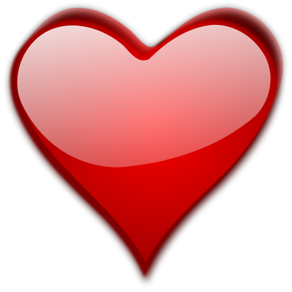 SVG Glossy heart vector illustration
