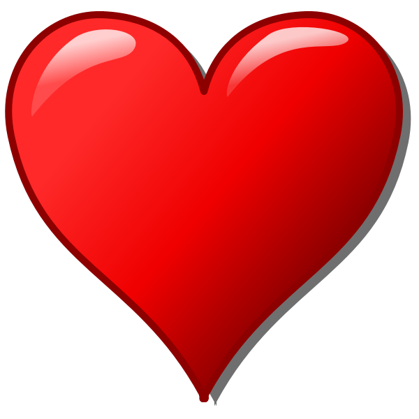 SVG Glossy heart vector illustration
