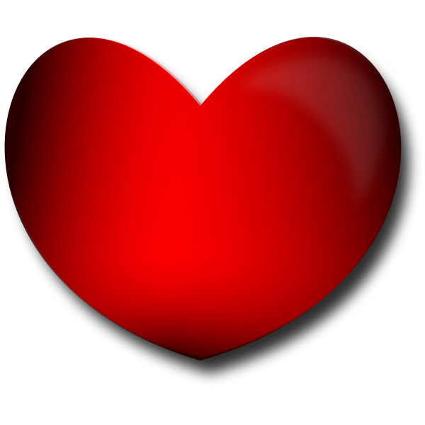SVG Glossy Heart Vector Image