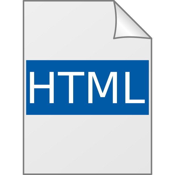 SVG Glossy HTML icon vector illustration