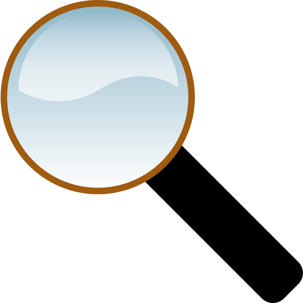SVG Glossy magnifying glass vector drawing