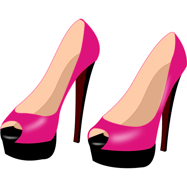 SVG Glossy pink stilettos
